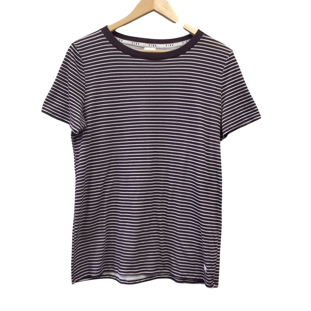 Pink Victorias Secret Top Medium Sleep Striped